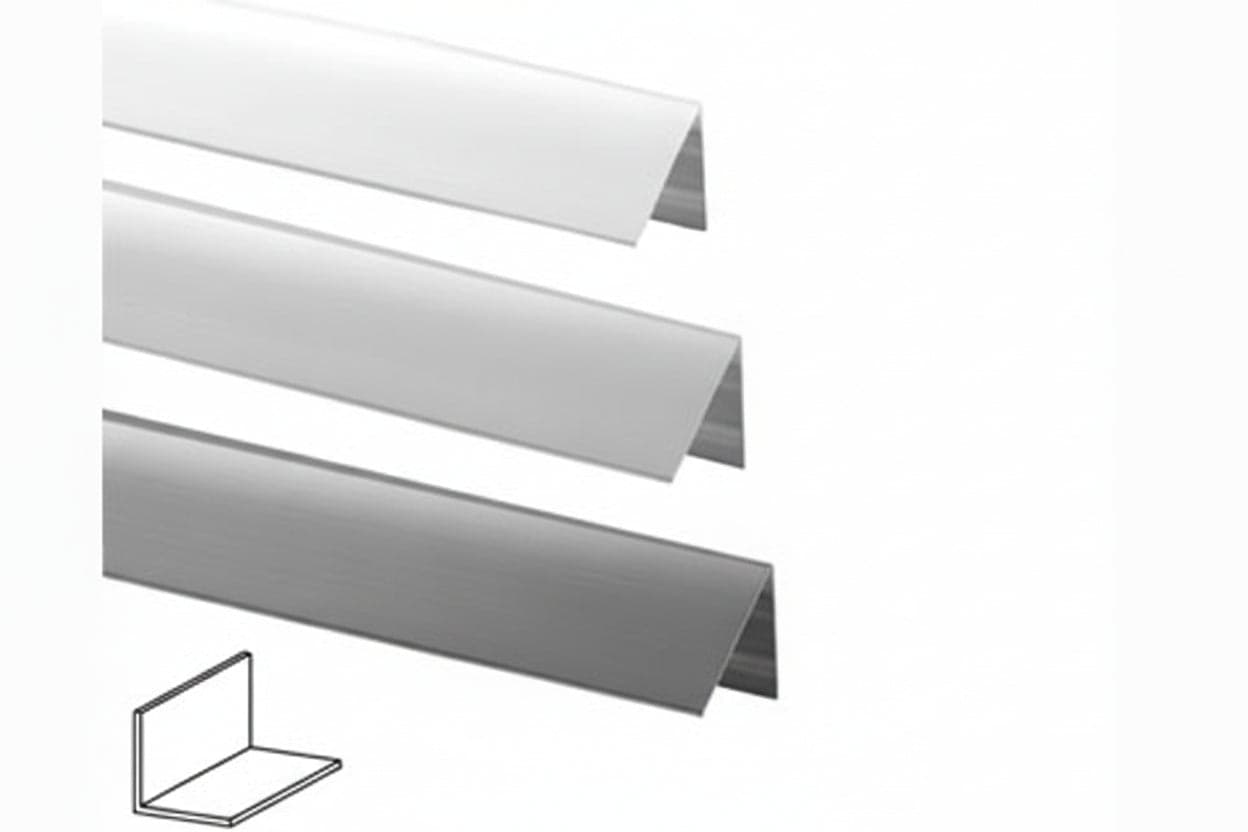 PROFILO ANGOLI UGUALI IN ALLUMINIO- - mm.30x30 mt.2 bianco - 5 pezzi