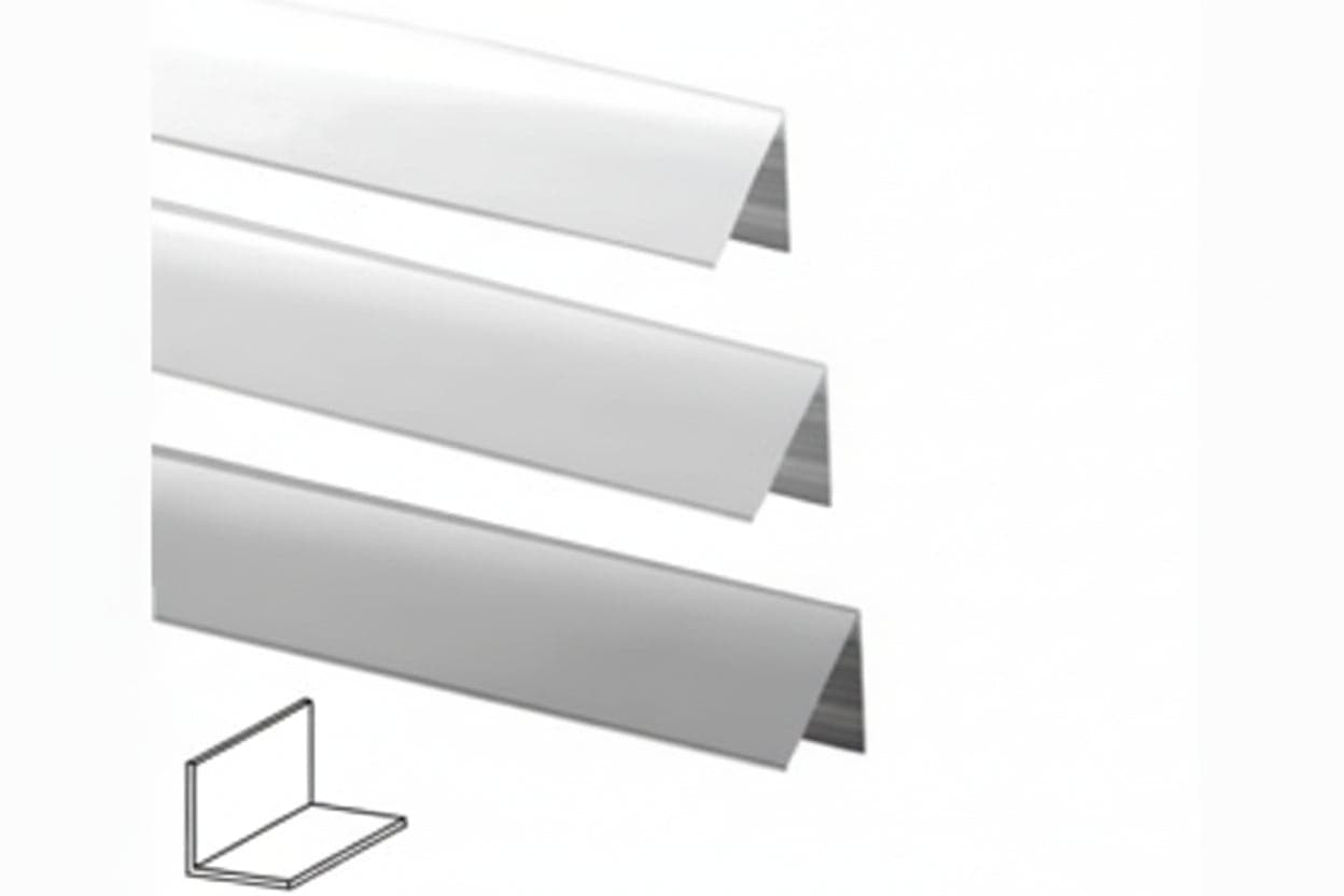 PROFILO ANGOLI UGUALI IN ALLUMINIO- - mm.10x10 mt.1 argento - 5 pezzi