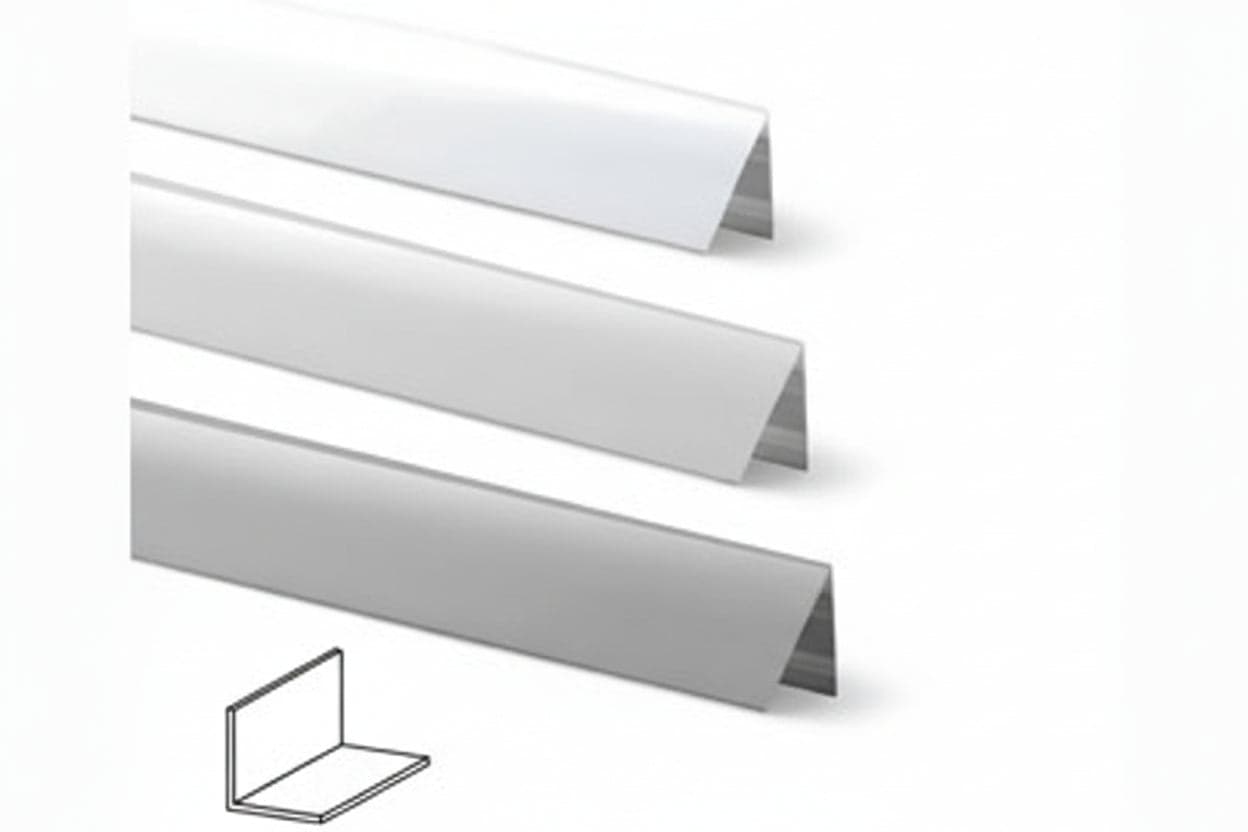 PROFILO ANGOLI UGUALI IN ALLUMINIO- - mm.15x15 mt.1 argento - 5 pezzi