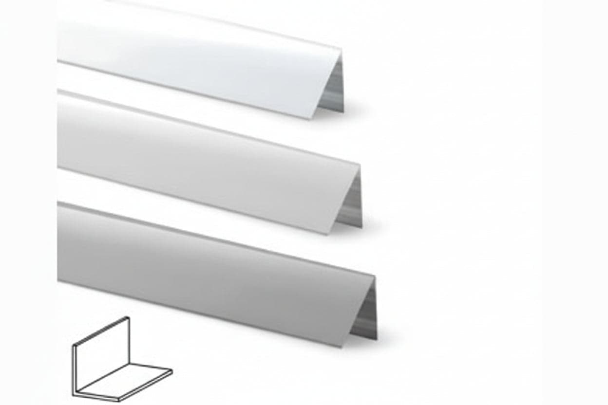 PROFILO ANGOLI UGUALI IN ALLUMINIO- - mm.40x40 mt.1 argento - 5 pezzi