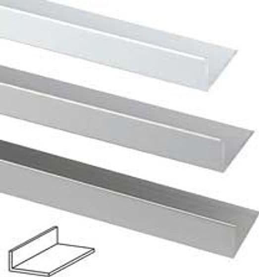 Profilo Angoli Diversi in Alluminio 30 MMX15 1 m Argento 5 Pezzi
