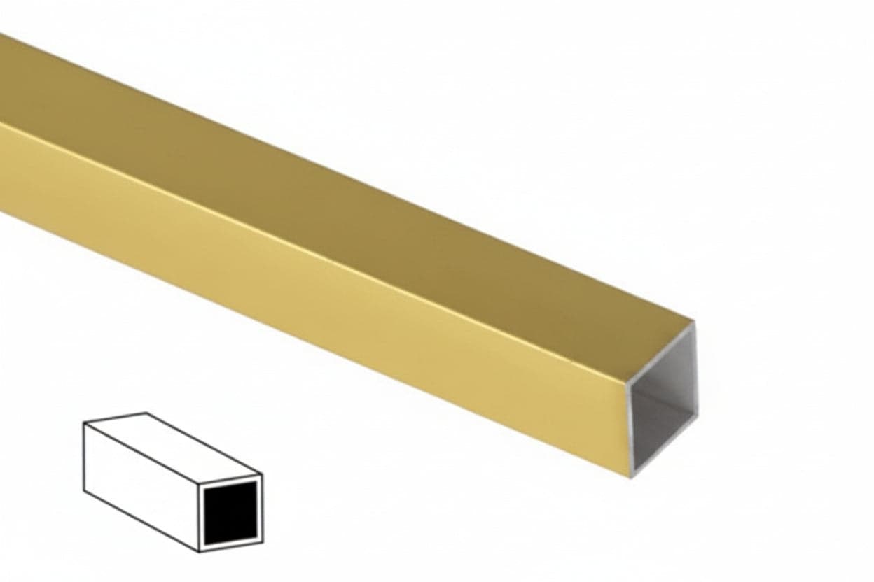 Profilo Tubo Quadro Mt.1 Alluminio Oro- - Mm.10X10 - 5 Pezzi in Strisce di copertura BricoGo - Marano di Napoli, commercioVirtuoso.it