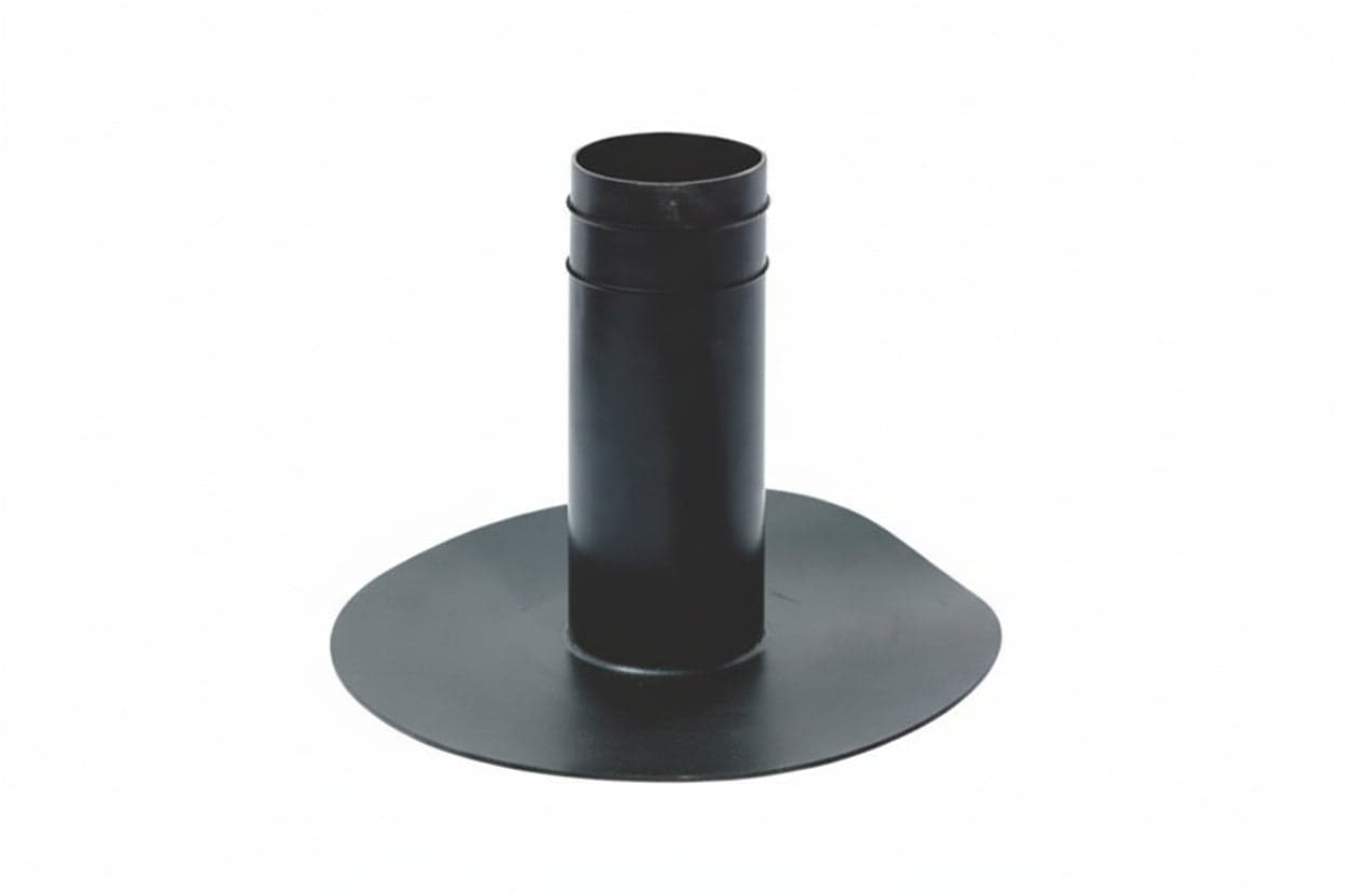 Bocchettone Di Scarico Tondo In Tpv Nero Ø Mm.80