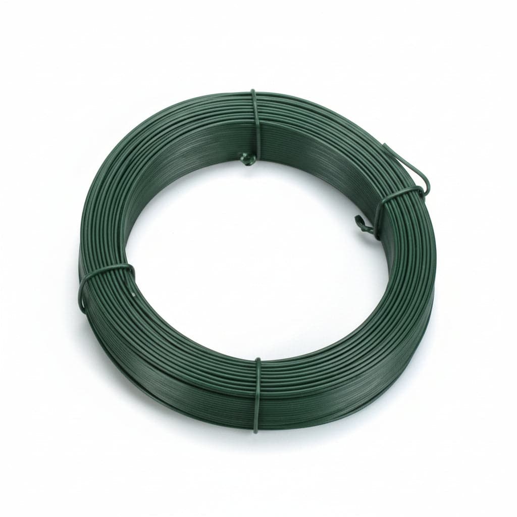 FILO PLASTIFICATO ZINCATO E VERDE IN MATASSE MT.100- - n°10 filo  EE ¸ mm.15 per legature - 5 rotolo CAVATORTA