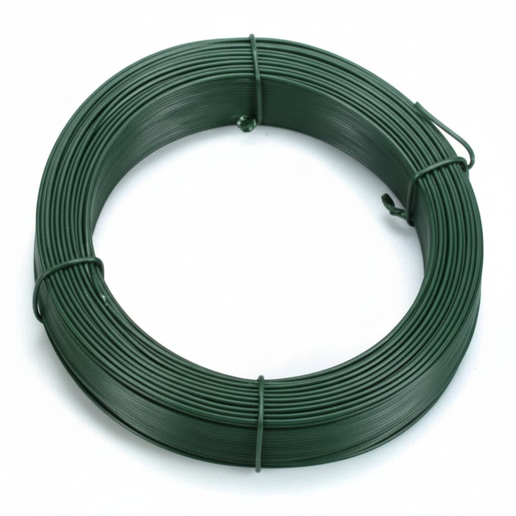 FILO PLASTIFICATO ZINCATO E VERDE IN MATASSE MT.100- - n°16 filo  EE ¸ mm.28 per tensione - 5 rotolo CAVATORTA