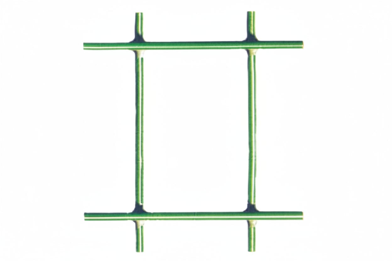 Rete Elettrosaldata Zincata Plastificata Verde Esaplax Maglia Mm.50X76- Maglia 76,2X50,8 Filo Ø Mm.2,5 Est. - Cm.80H. - 1 Rotolo Cavatorta