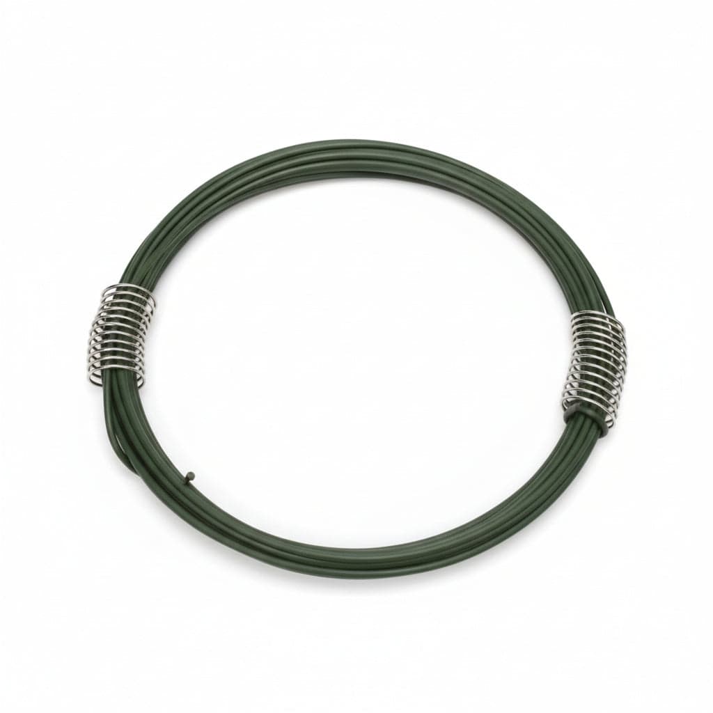 FILO FERRO ZINCATO E PLASTIFICATO VERDE- - n° 4 filo  EE ¸ mm.09 mt.40 - 30 matassa T-REX
