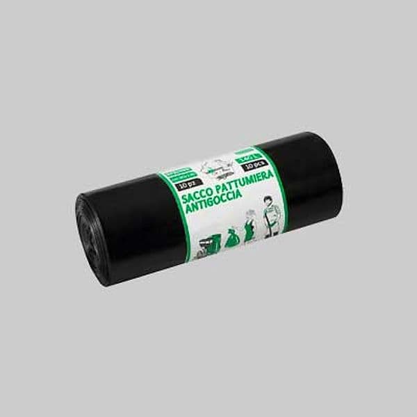 Sacchi per Nettezza Urbana Neri 92 x 120 cm (6 20 Rotolo Spess. 80 Micron