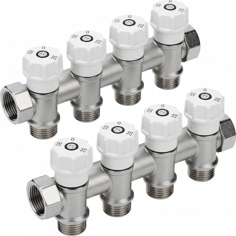 Collettore di Distribuzione Componibile con Valvole ART.465 mm 3/4 3