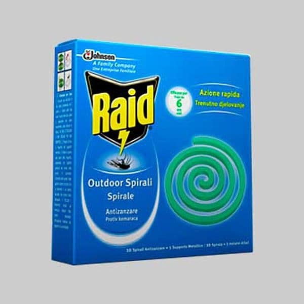 Raid Spirali Antizanzare Johnson 10 Pezzi