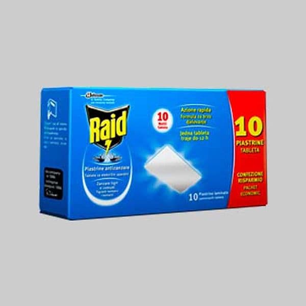 Raid Piastrine Antizanzare Johnson 10 Pezzi