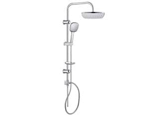 Colonna Doccia Lusso Cromata Quadra Soffione Cm.22,5X22,5 Aglaia