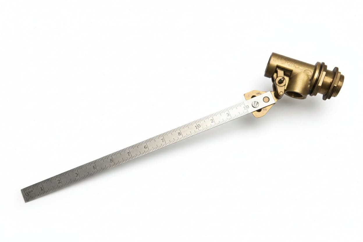 Galleggiante Corpo in Ottone con Asta Piatta Inox m ¾ 300 mm Ø 8 mm