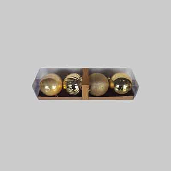 Palline di Natale Ø 6 cm Conf Colore Oro 12 Pezzi