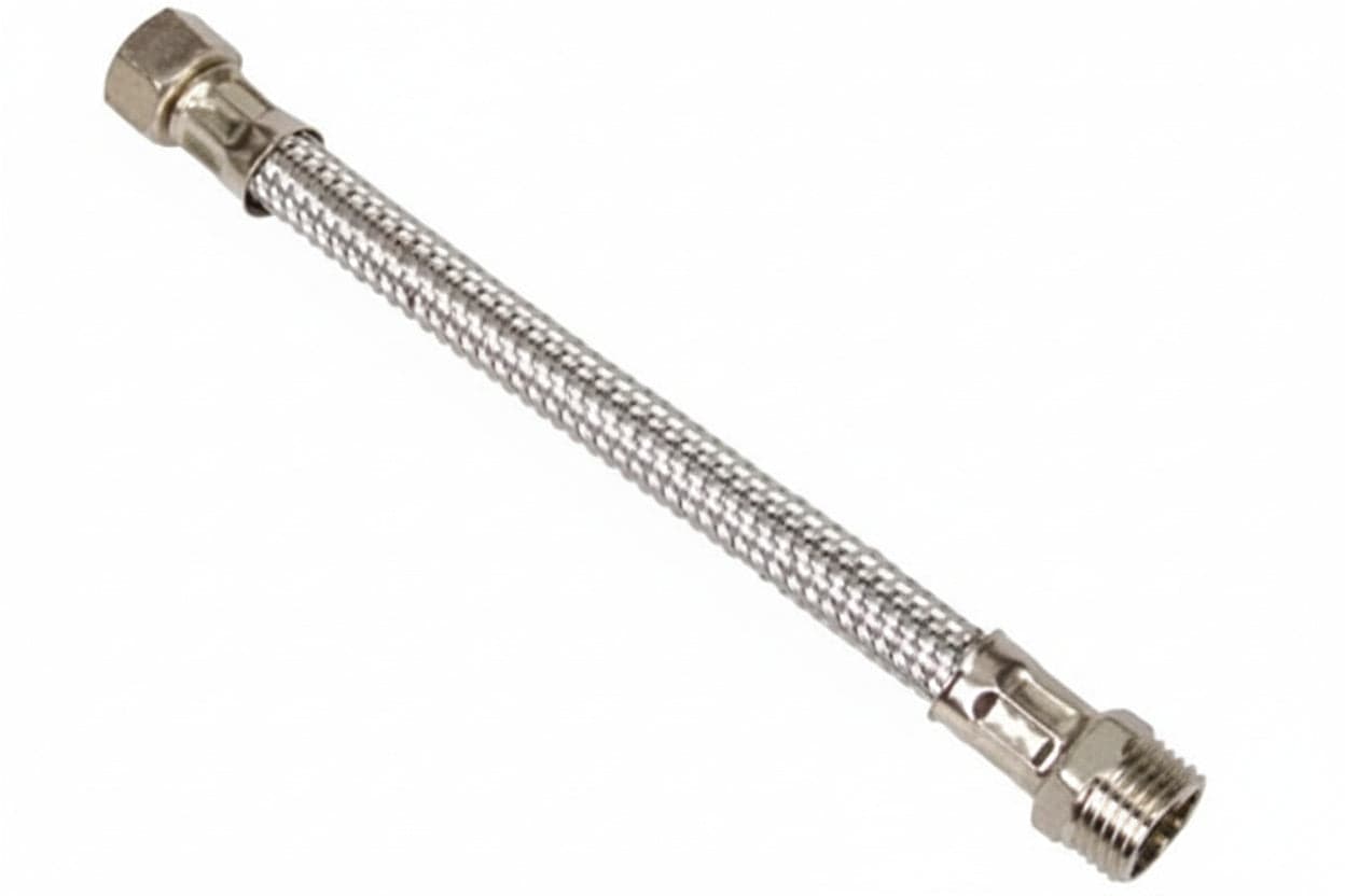 FLESSIBILE INOX M1/2 - F3/8- - M 1/2 F 3/8 cm.25 - 10 pezzi AGLAIA