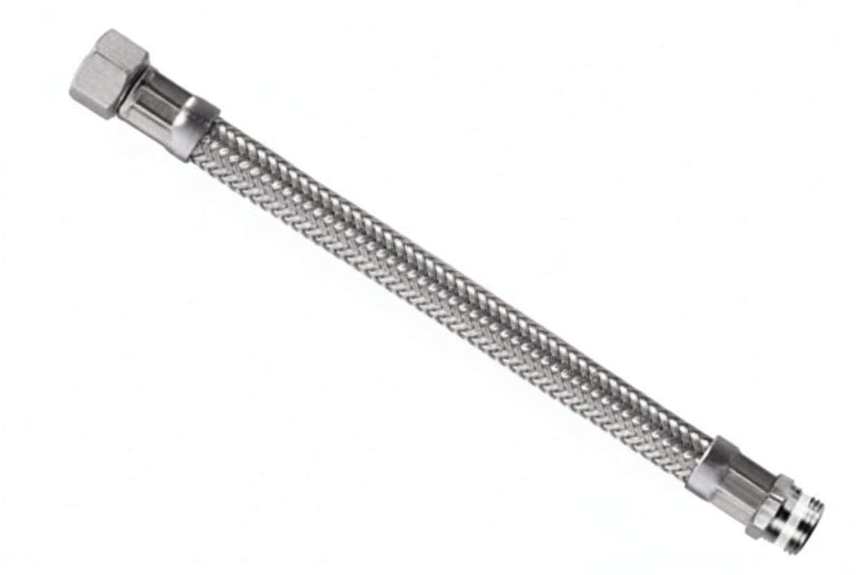 FLESSIBILE INOX PARIGI M3/8 - F3/8 FLEXCORE- - M 3/8 F 3/8 cm.25 - 5 pezzi PARIGI