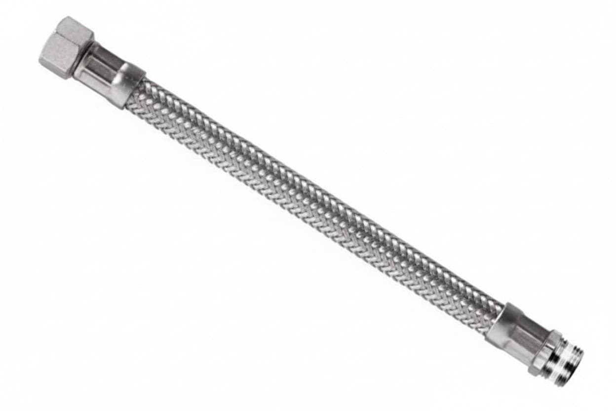 FLESSIBILE INOX PARIGI M3/8 - F3/8 FLEXCORE- - M 3/8 F 3/8 cm-30 - 5 pezzi PARIGI