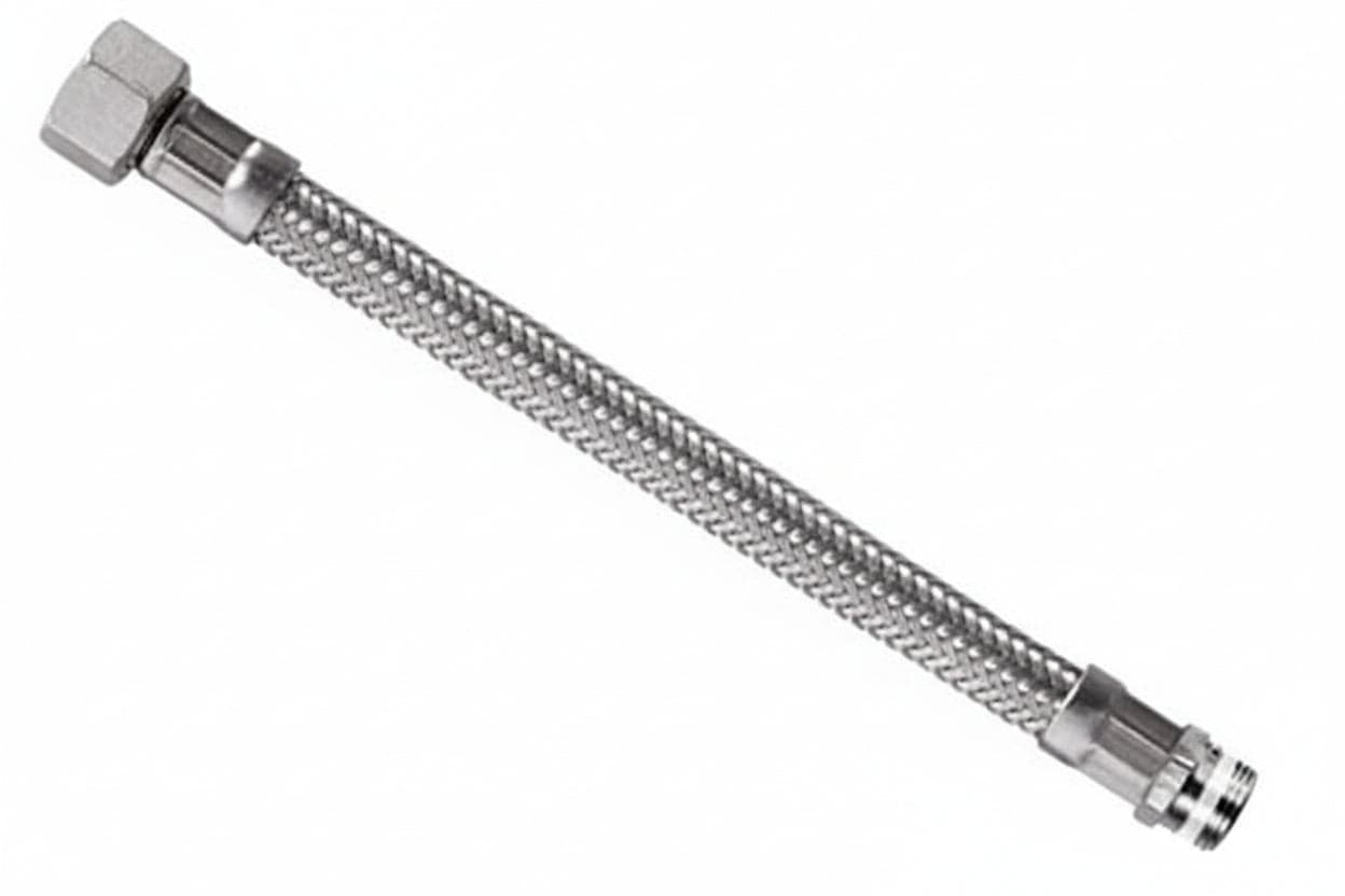 FLESSIBILE INOX PARIGI M3/8 - F1/2 FLEXCORE- - M 3/8 F 1/2 cm.25 - 5 pezzi PARIGI