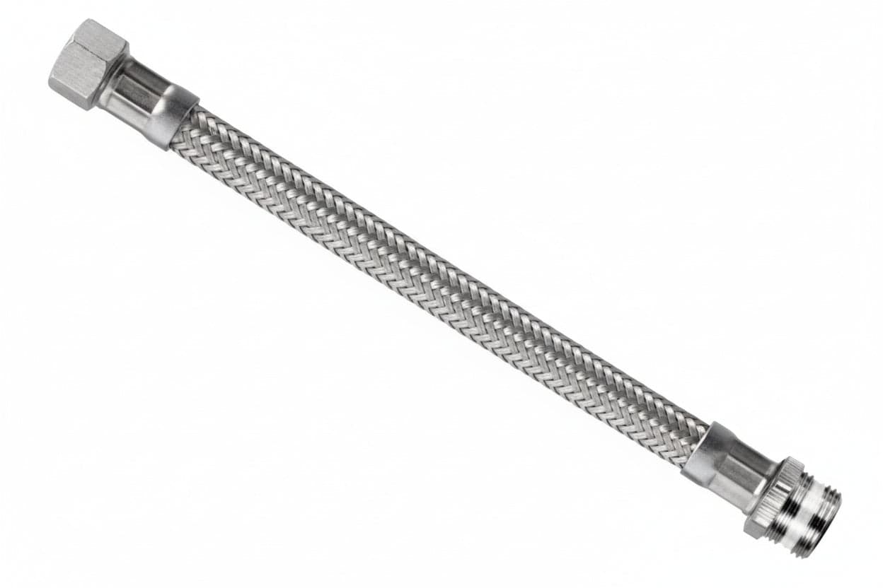 FLESSIBILE INOX PARIGI M1/2 - F3/8 FLEXCORE- - M 1/2 F 3/8 cm.35 - 5 pezzi PARIGI