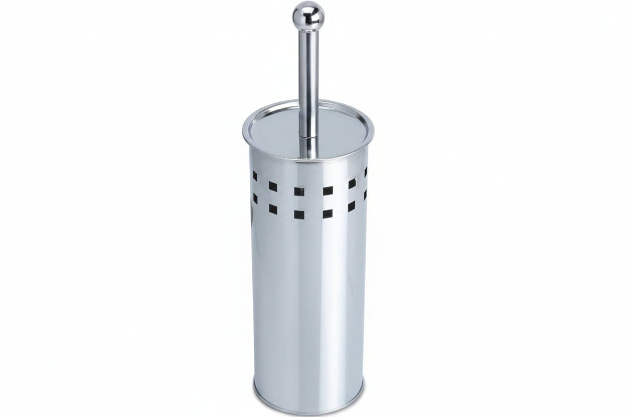 PORTASCOPINO WC VENTO IN ACCIAIO INOX- - ø mm.102x375h. - 2 pezzi AGLAIA