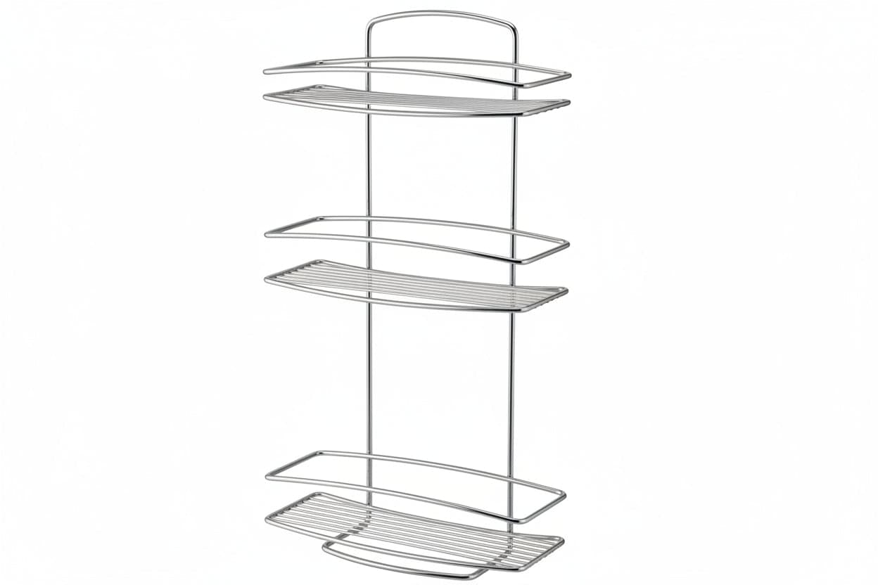Mensola Rettangolare a 3 Piani Serie Onda 26 CMX11X53 Metaltex