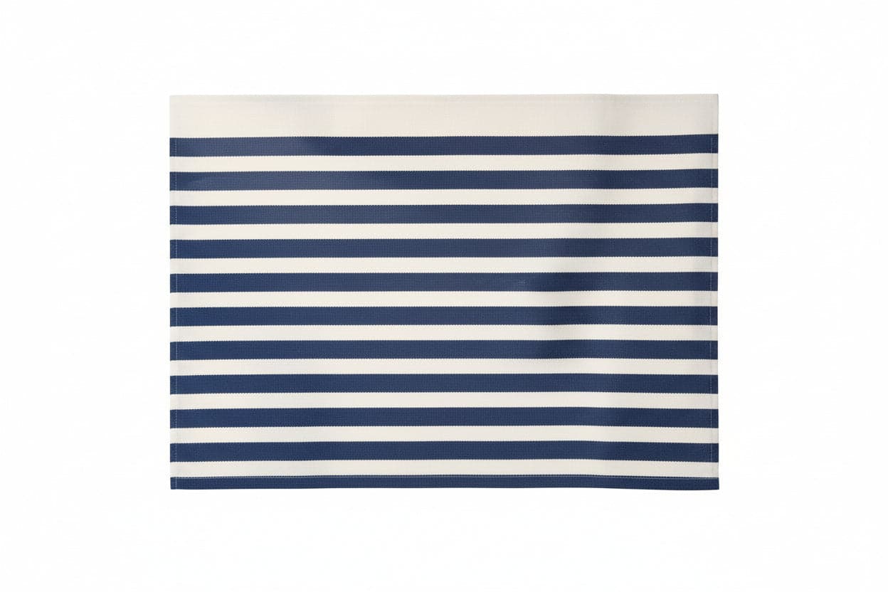 TENDA DOCCIA PEVA BIANCA/BLU STRISCIA  cm 240x200    AGLAIA