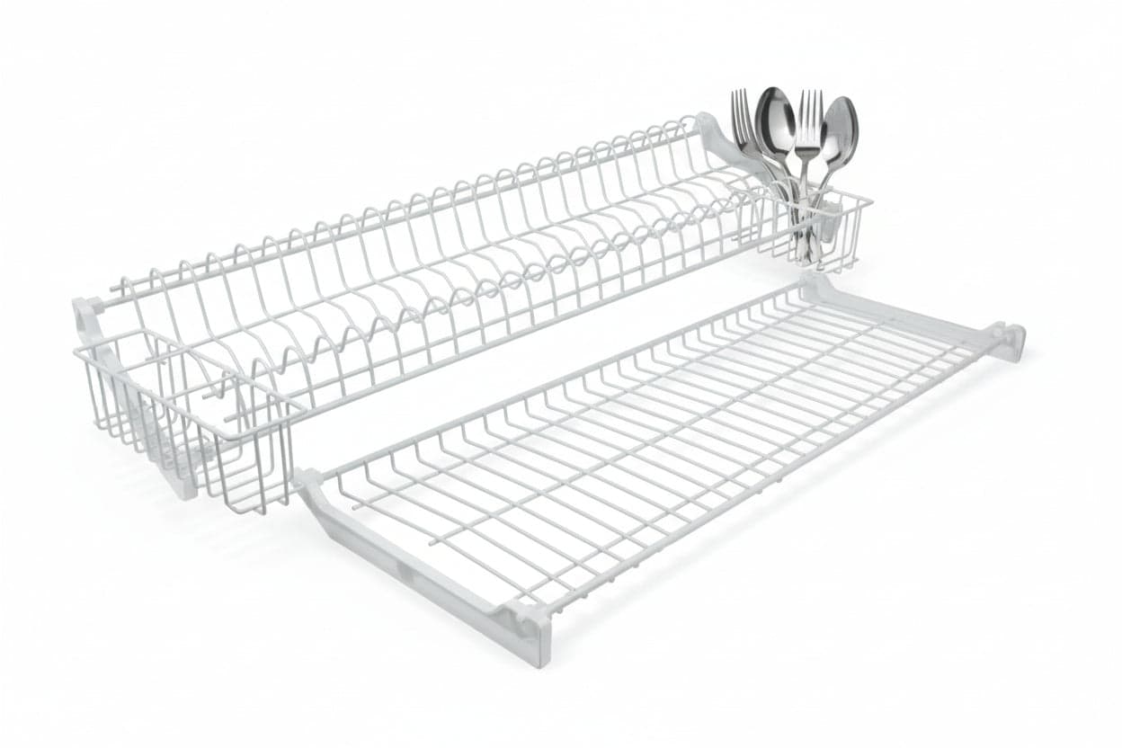 Scolapiatti Plastificato Bianco 86 cm