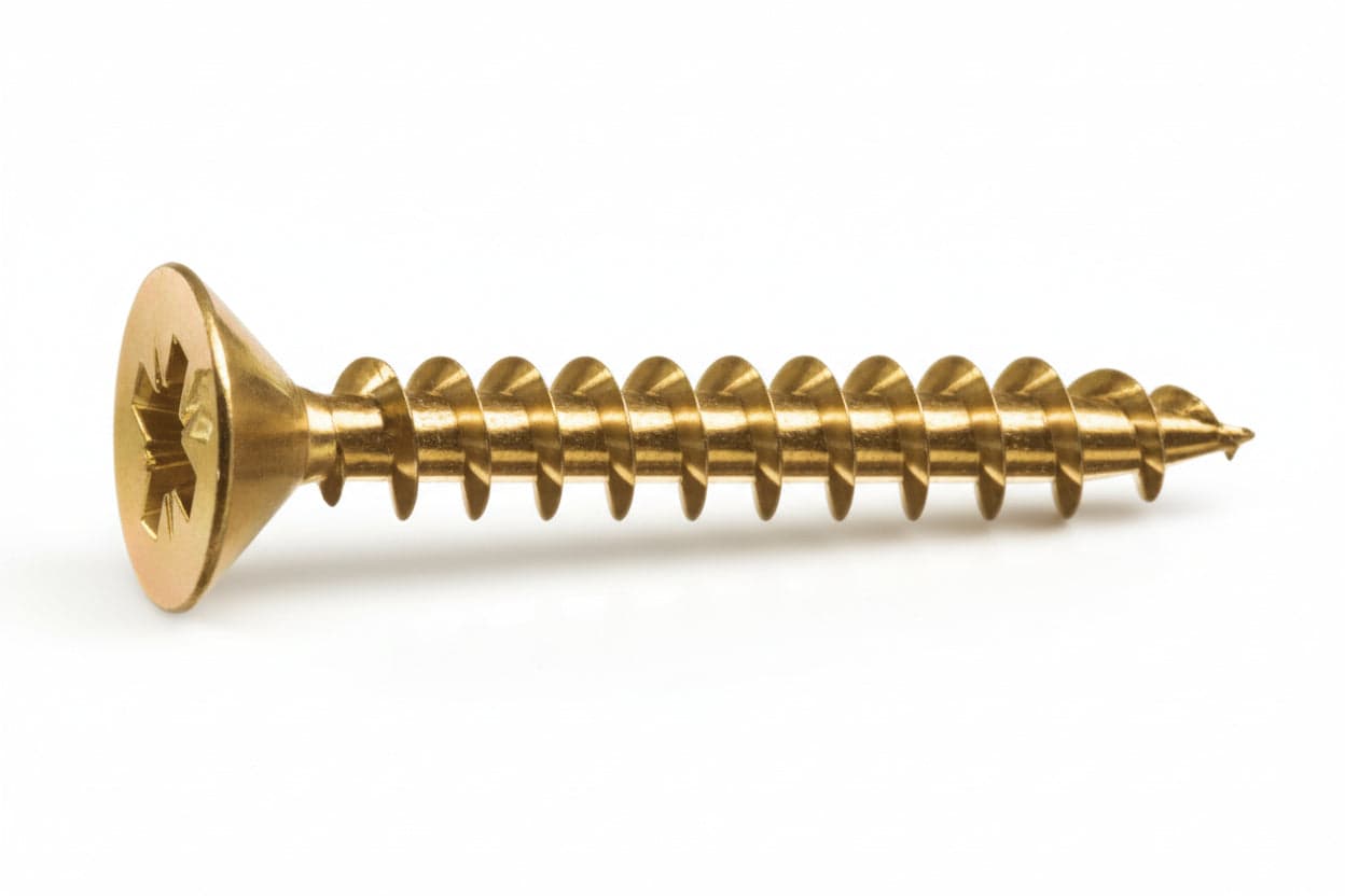VITI PANEL-VIT TESTA SVASATA PIANA ACCIAIO OTTONATO- - ø mm.3x16 - 500 pezzi MUSTAD