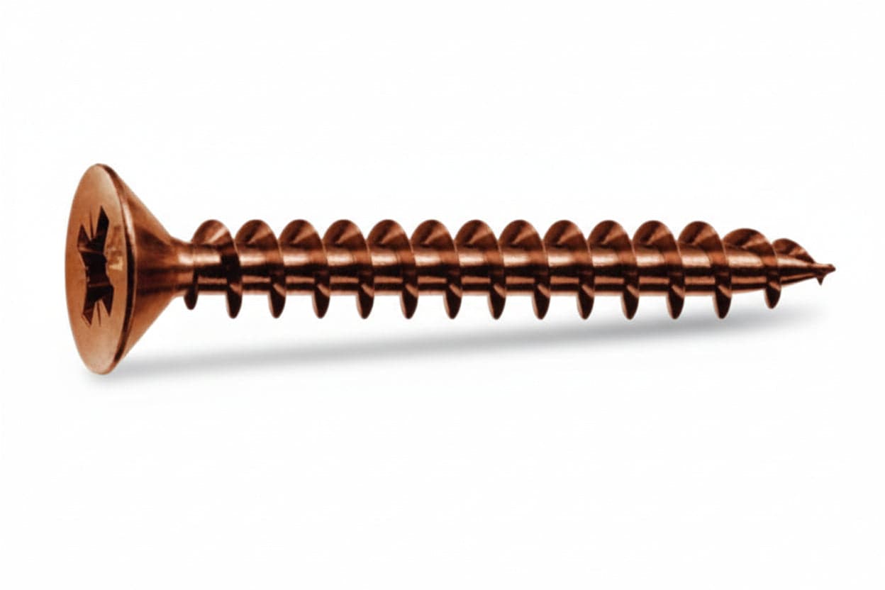 VITI PANEL-VIT TESTA SVASATA PIANA ACCIAIO BRONZATO- - ø mm.5x20 - 500 pezzi MUSTAD