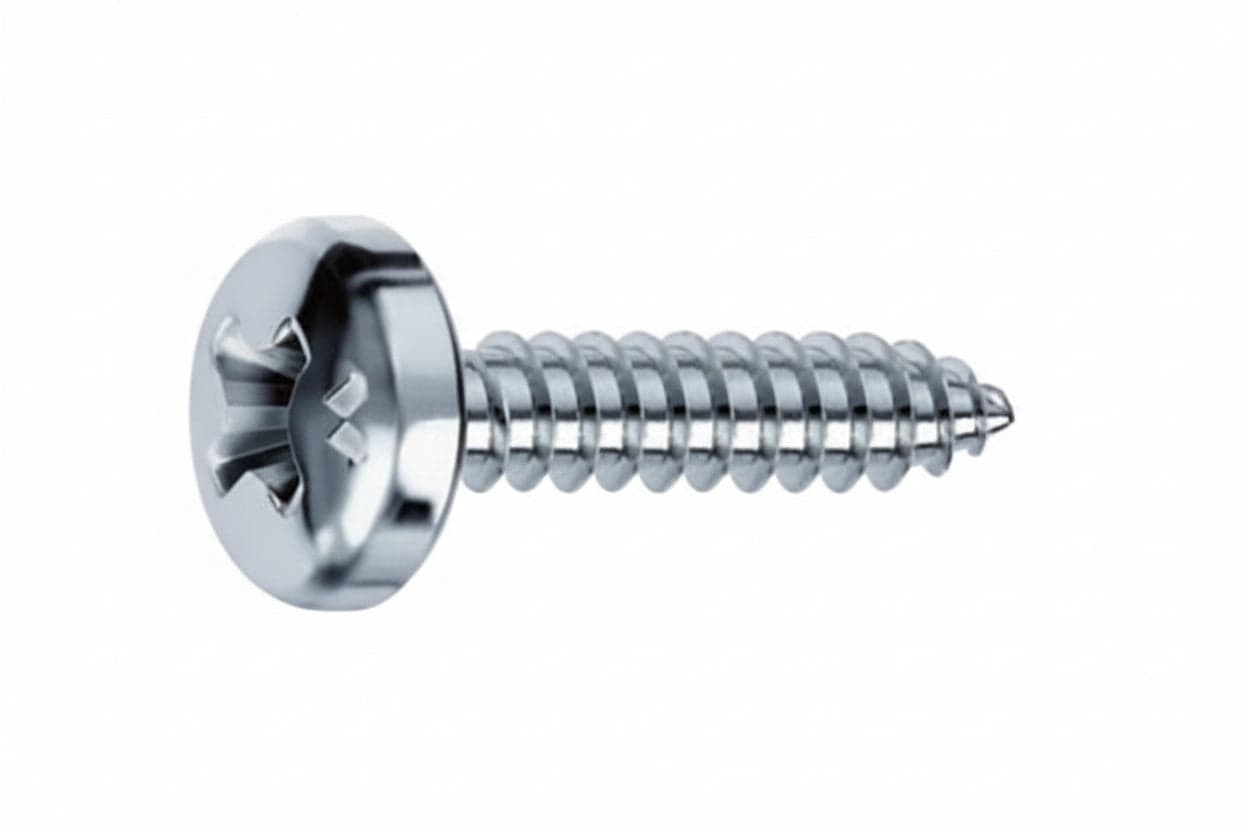 Viti Autofilettanti Testa Cilindrica Acciaio Zincato Bianco- - Ø Mm.3,5X6.5 - 500 Pezzi Mustad