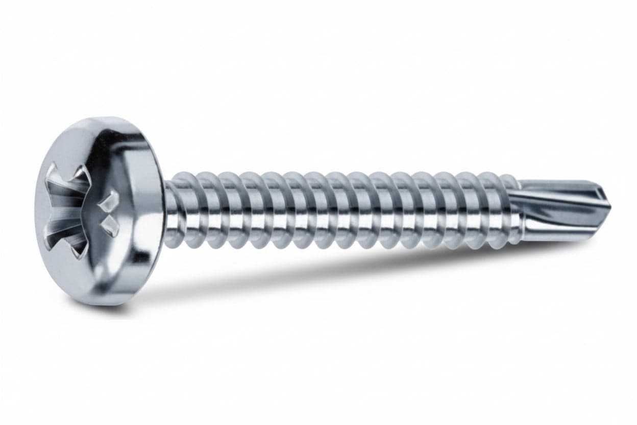 VITI AUTOPERFORANTI TESTA CILINDRICA ACCIAIO ZINCATO BIANCO- - ø mm.4,2x19 - 500 pezzi MUSTAD