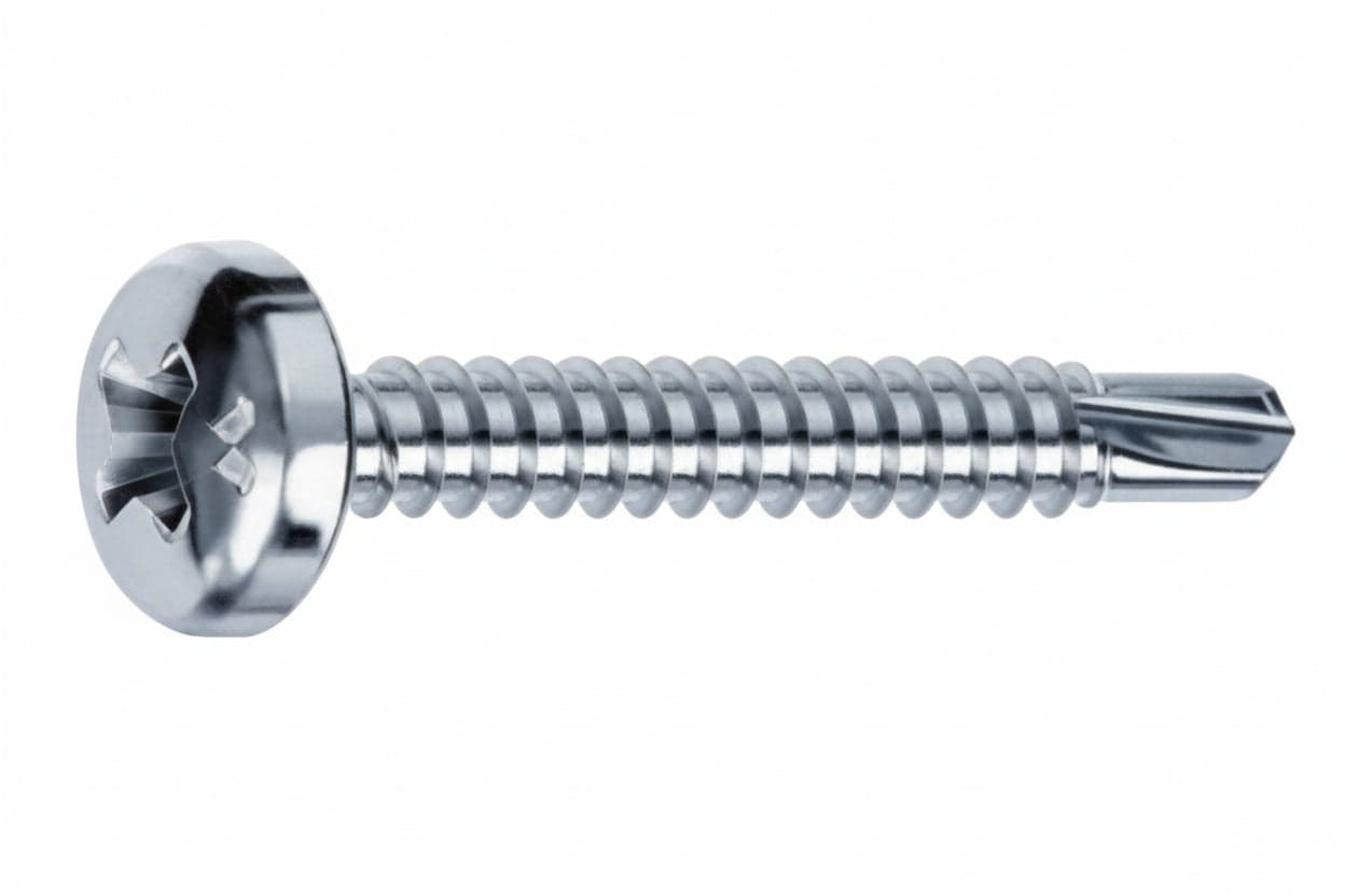 VITI AUTOPERFORANTI TESTA CILINDRICA ACCIAIO ZINCATO BIANCO- - ø mm.4,2x38 - 500 pezzi MUSTAD