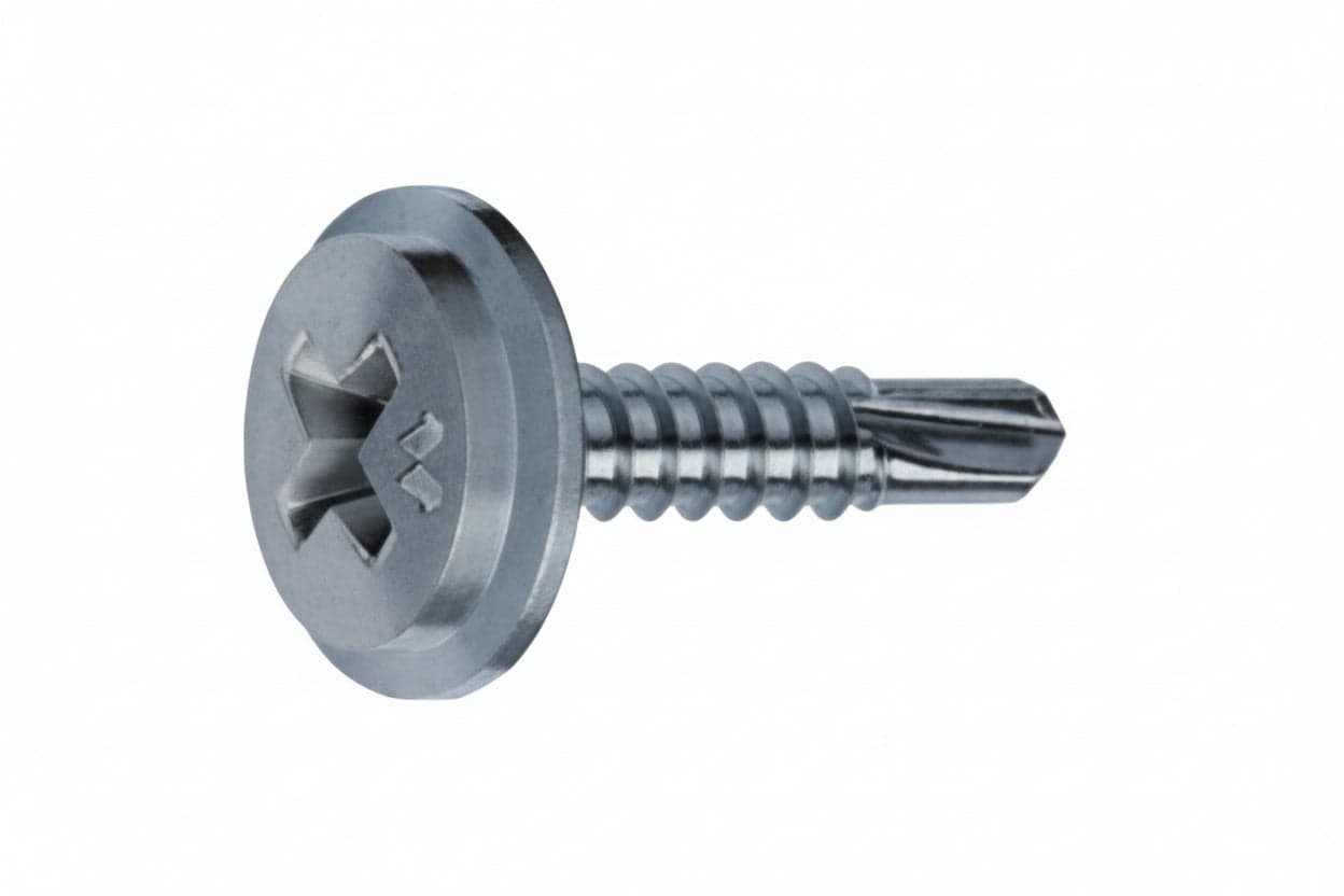 VITI AUTOPERFORANTI TESTA PIATTA E LARGA IN ACCIAIO ZINCATO- - ø mm.4,2x16 - 500 pezzi MUSTAD