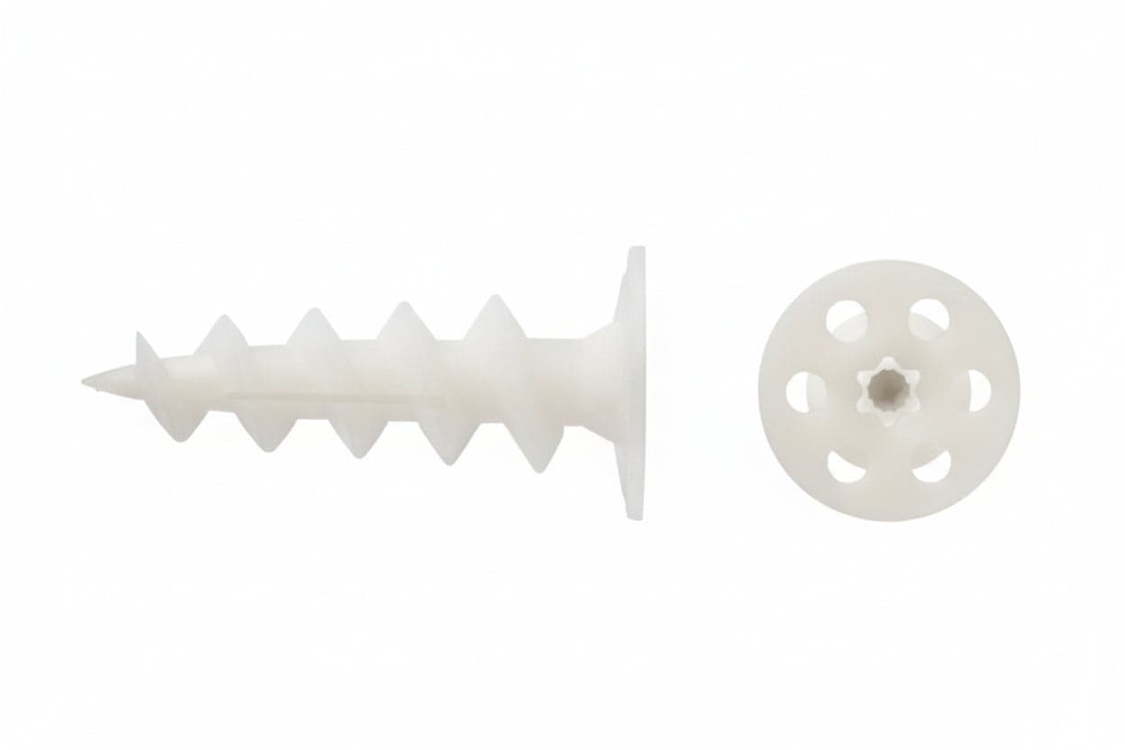 TASSELLO PER FISSAGGI SU PANNELLI ISOLANTI AUTOPERFORANTE FOX- - ø mm.25x50 - spessore fissaggio mm.30 - 50 blister FRIULSIDER