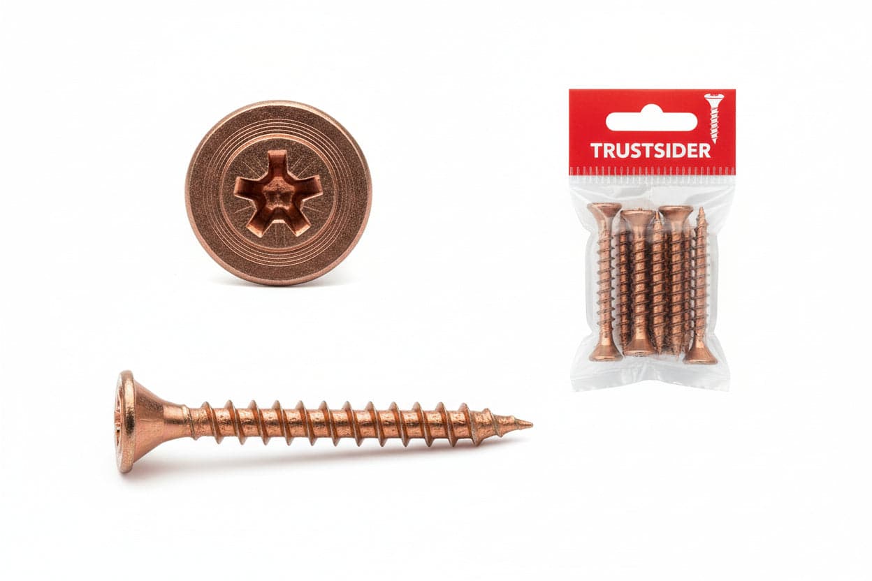 VITI PER TRUCIOLARE TPS POZIDRIVE BRONZATE- - ø mm.5x40 in blister pz.25 - 10 blister FRIULSIDER