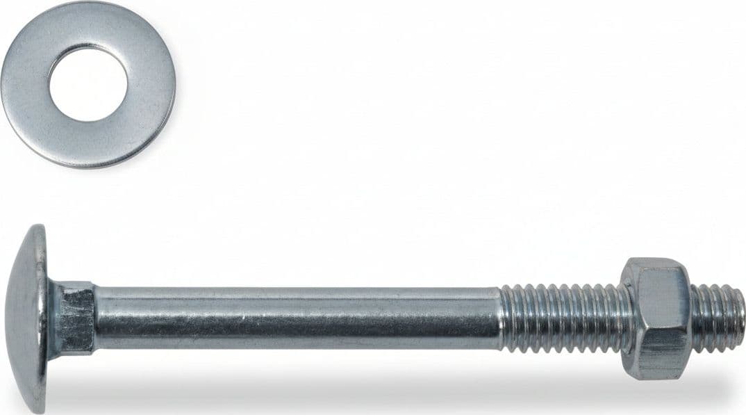 Bullone Acciaio Testa Tonda con Dado Ø 5 mm MMX60 Ambrovit 200 Pezzi