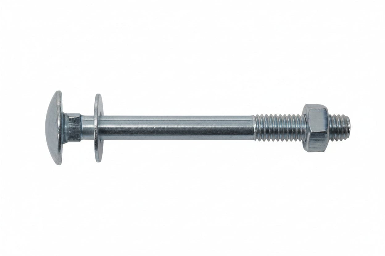 BULLONE ACCIAIO TESTA TONDA CON DADO- - ø mm.6x25 - 500 pezzi AMBROVIT
