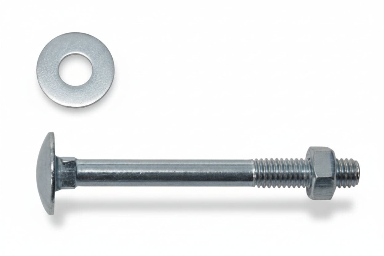BULLONE ACCIAIO TESTA TONDA CON DADO- - ø mm.6x70 - 200 pezzi AMBROVIT