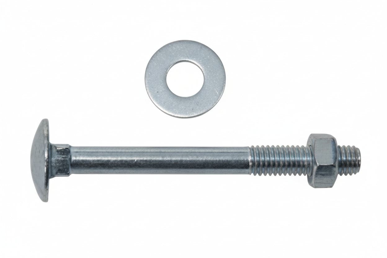 BULLONE ACCIAIO TESTA TONDA CON DADO- - ø mm.8x50 - 200 pezzi AMBROVIT