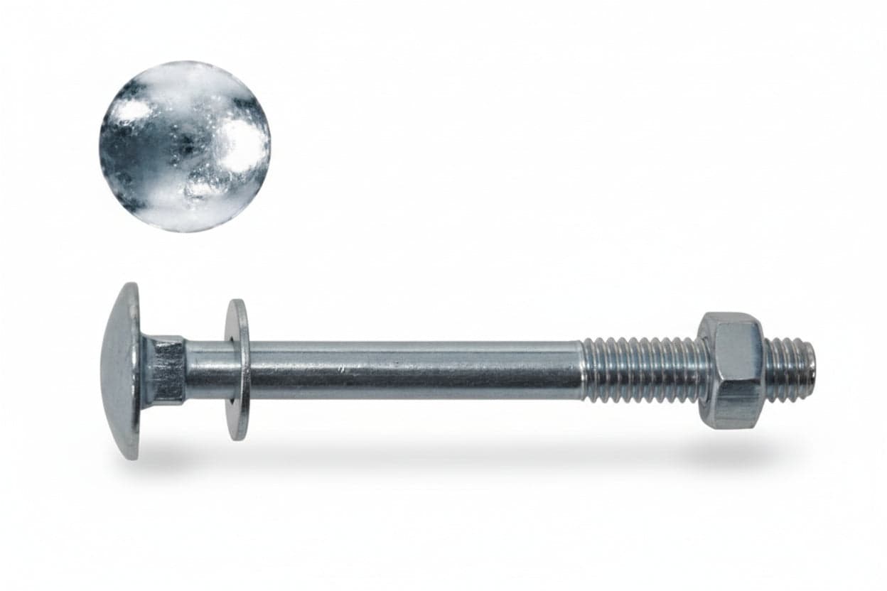 Bullone Acciaio Testa Tonda Con Dado- - Ø Mm.8X90 - 100 Pezzi Ambrovit in Bulloni a testa tonda BricoGo - Marano di Napoli, commercioVirtuoso.it