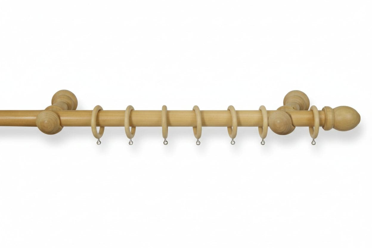 Bastone In Legno Con Accessori Ø Mm.23 Naturale Cm.160