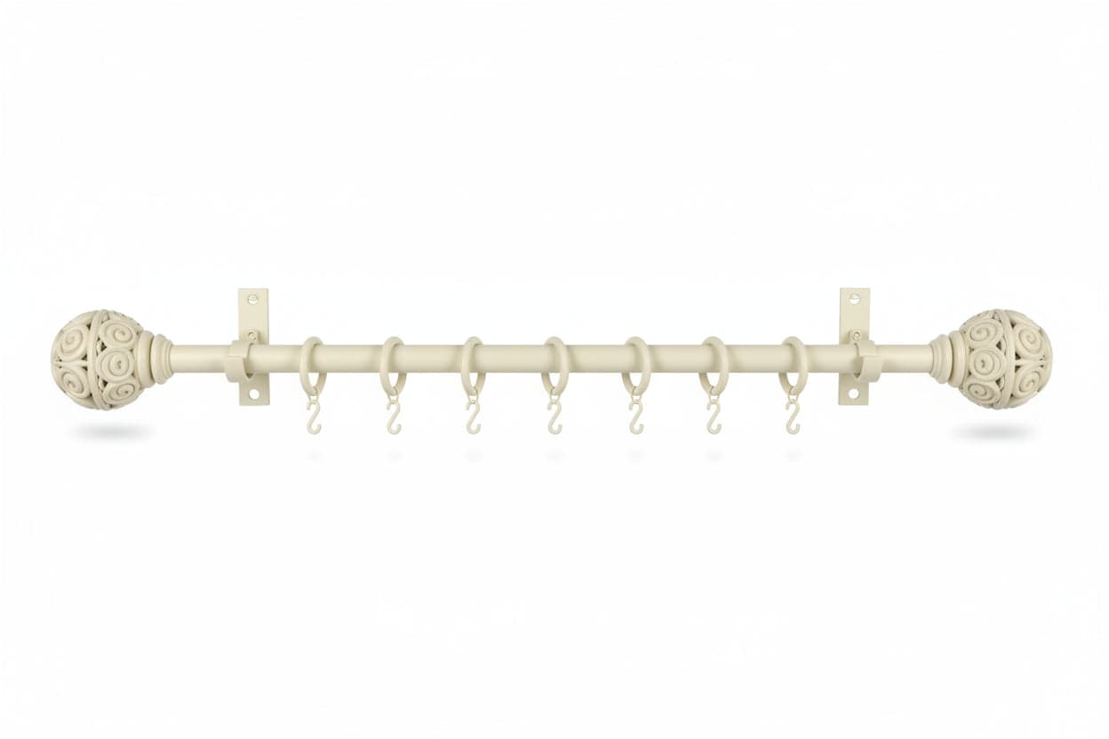 Bastone In Legno Con Accessori Ø Mm.23 Bianco Cm.120 in Bastoni e binari BricoGo - Marano di Napoli, commercioVirtuoso.it