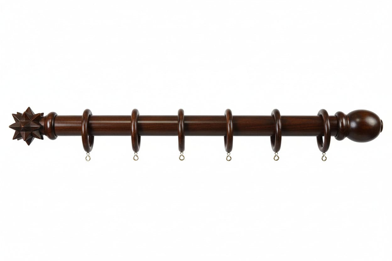Bastone In Legno Senza Supporti Ø Mm.35 Noce Cm.200 in Bastoni e binari BricoGo - Marano di Napoli, commercioVirtuoso.it