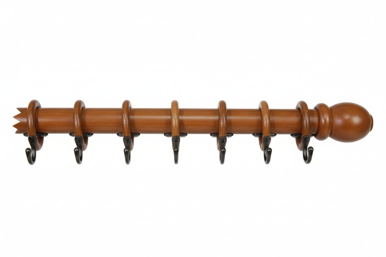 BASTONE IN LEGNO SENZA SUPPORTI Ø MM.35 OLMO  cm.200