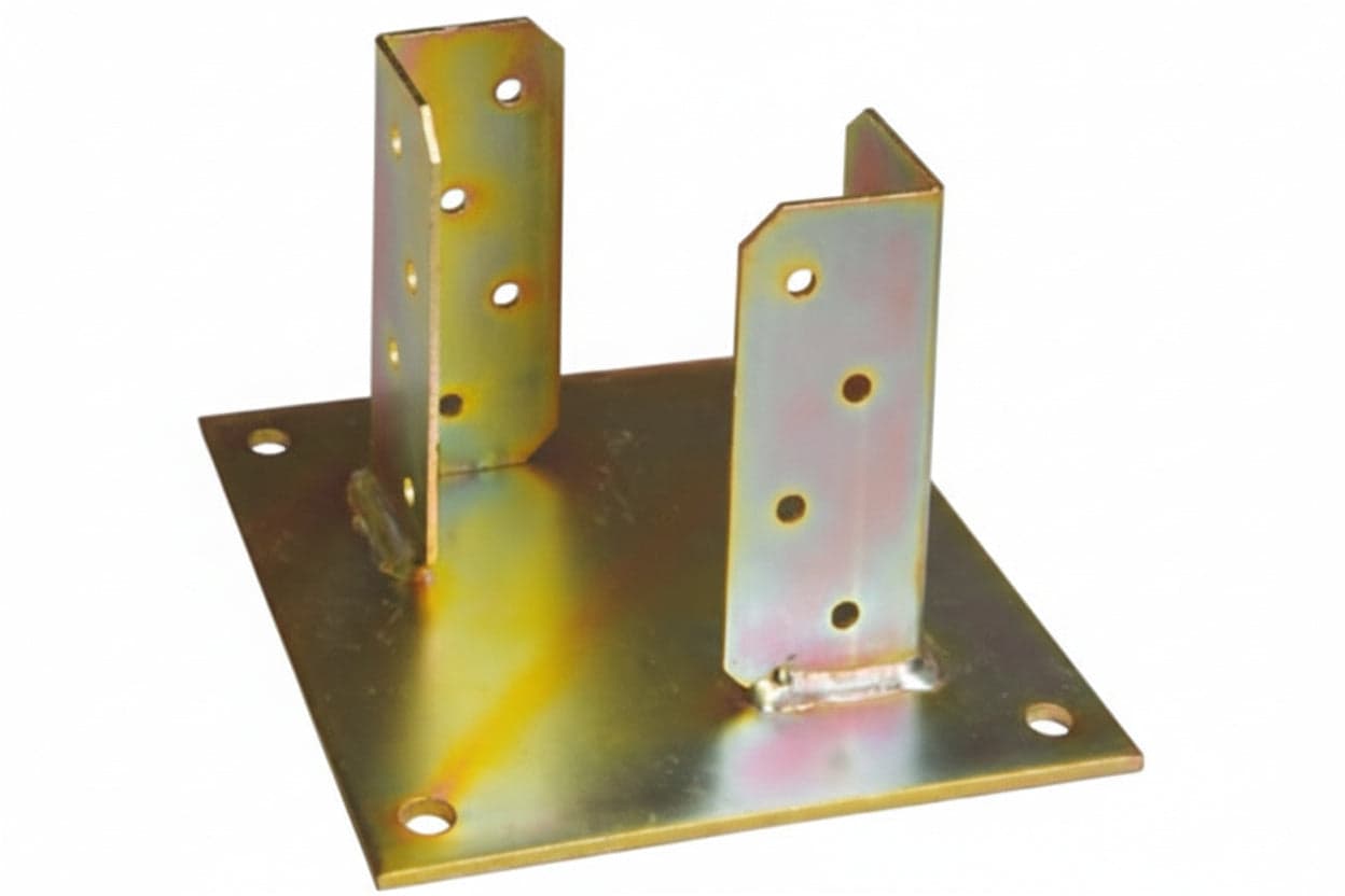 Supporto A Pavimento Con Piastra Per Trave Base Mm.270X230 P/Trave Da Mm.180X180X185H.