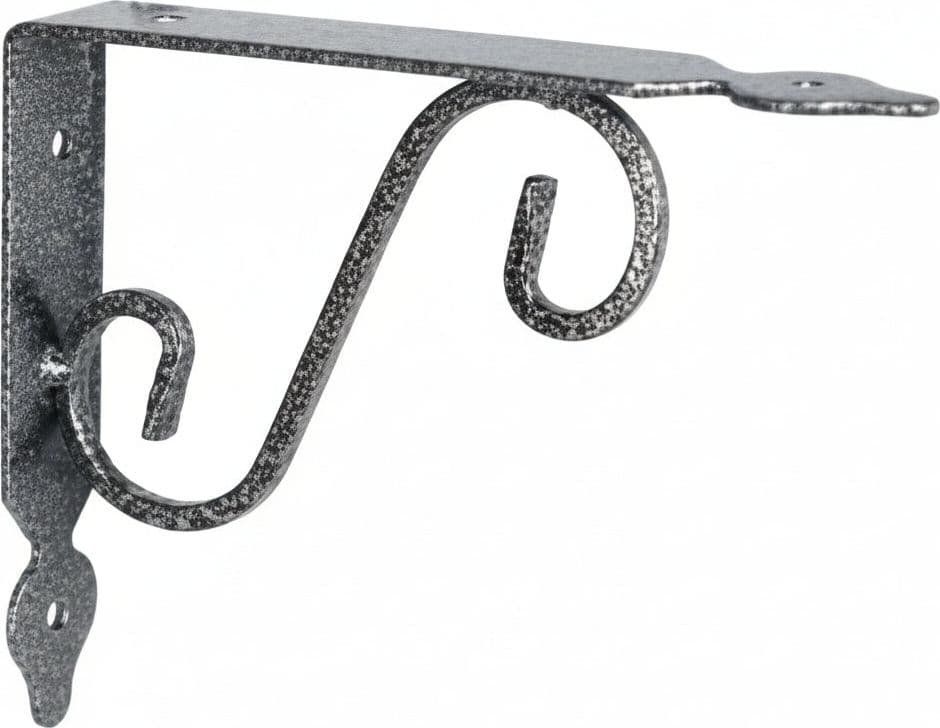 Mensole Ornamentali Brackets Extra Strong Nero Argento 325 10 Pezzi