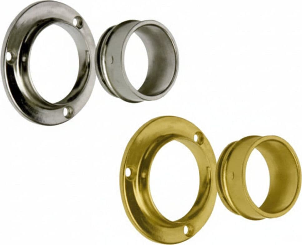 Reggitubo per Armadio a Ghiera Svitabile Ø 18 mm Mm, Cromato 5 Pezzi