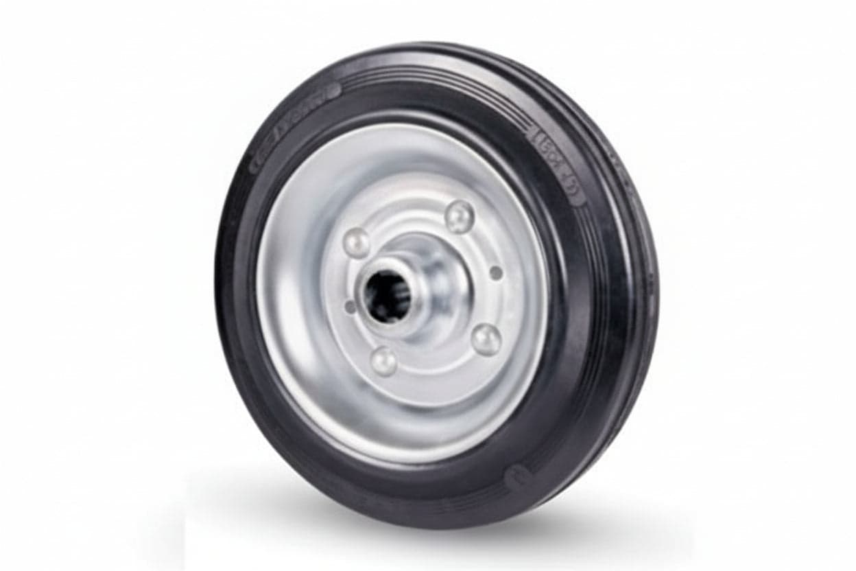 RUOTE INDUSTRIALI IN GOMMA 112  ø mm.150x40  foro ø mm.15 port. Kg.135    AVO