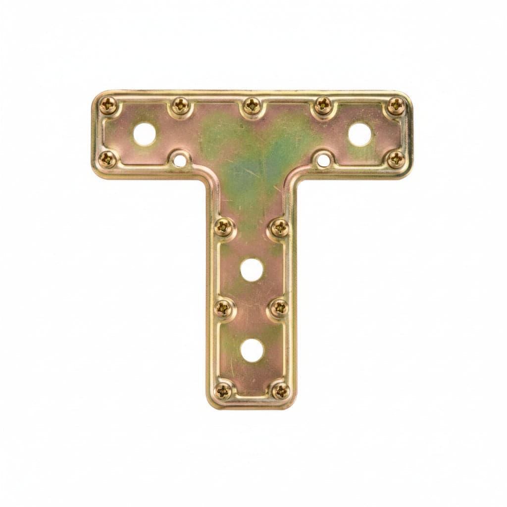 PIASTRA DI GIUNZIONE PESANTE A T ART.751- - mm.160x115x45 - spessore mm.2,2 - 5 pezzi ALDEGHI
