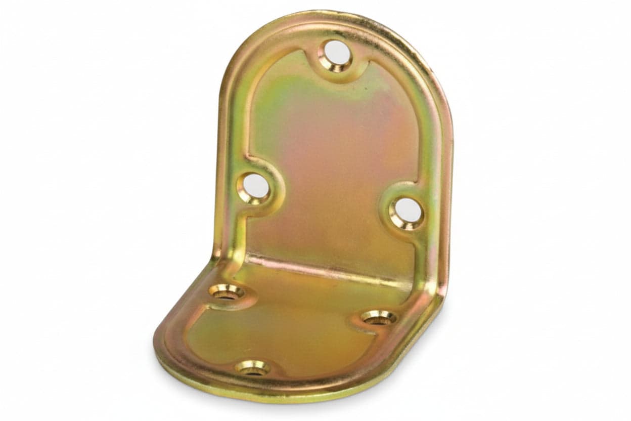 PIASTRA DI GIUNZIONE PIEGATA AD ANGOLO ARROTONDATA ART.971- - mm.80x80 - spessore mm.2,2 - 25 pezzi ALDEGHI